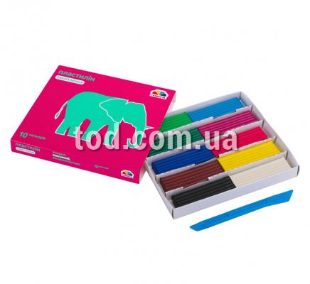 Пластилин 10 цветов, "Увлечение" 200 г, (331010) Гамма