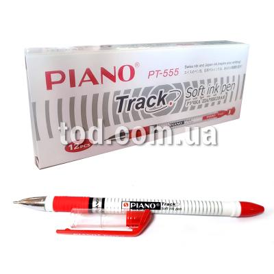 Ручка масляная, красная, 0,7мм, PT-555, Piano