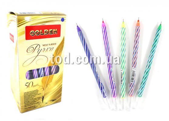 Ручка масляная, синяя, (04) Wind, 855182, Golden