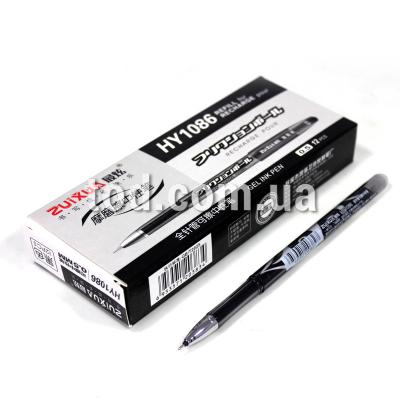 Ручка пиши-стирай, черная, Арт.HY1086, 0,5мм, Имп