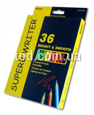 Карандаши цветные 36 цветов 4100-36СВ, шестигранные, карт.упаковка, Marco