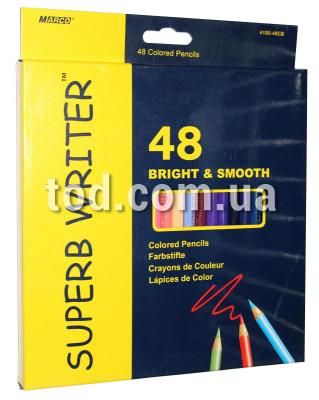 Карандаши цветные 48 цветов 4100-48СВ, шестигранные, карт.упаковка, Marco