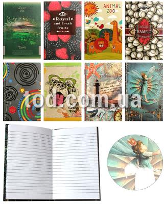 Блокнот, интегральная обл., 80л., линия, цв. форзац, 105*165мм