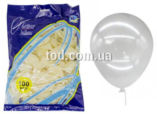 Шарики воздушные 12", (04) прозрачные, 100шт/уп., Gemar