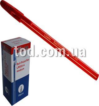 Ручка шариковая, красная, LR-555, Leader