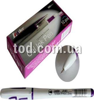 Ручка гелевая, фиолетовая, 0,5мм, LR-801, LEADER