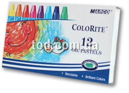 Пастель масляная, 12 цветов, Colorite, 1100ОР-12СВ, Marco